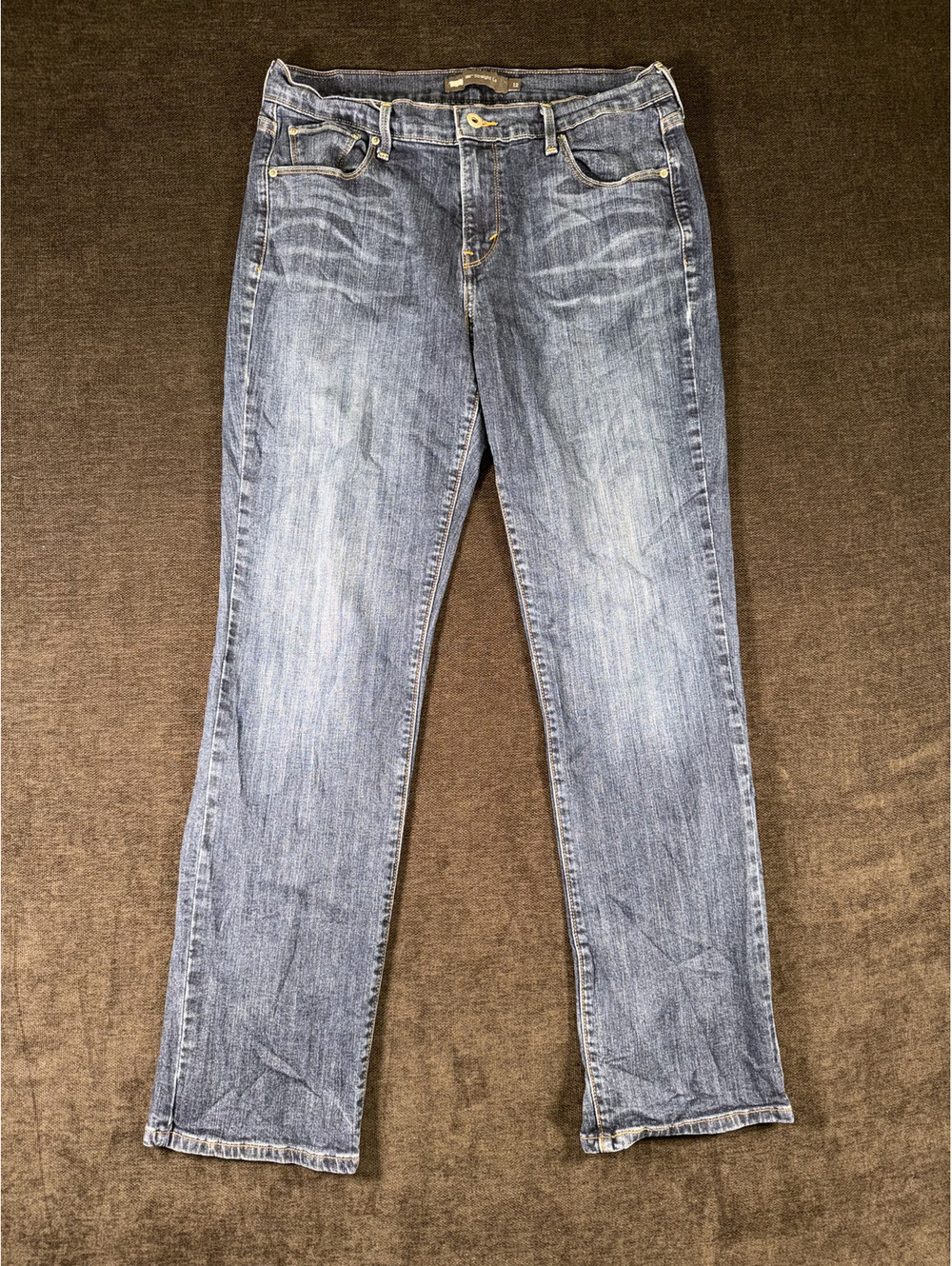 Levi's 514 Straight Fit Jeans Size 12 Medium Wash